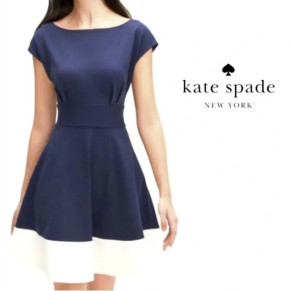 NWT Kate Spade Colorblock Ponte Fiorella Dress, Size XS